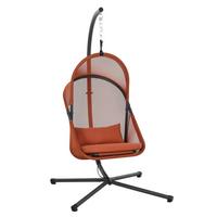 HÄNGESESSEL N85548 - Anthrazit/Rot, KONVENTIONELL, Kunststoff/Textil (123/192/102cm) - Siena Garden