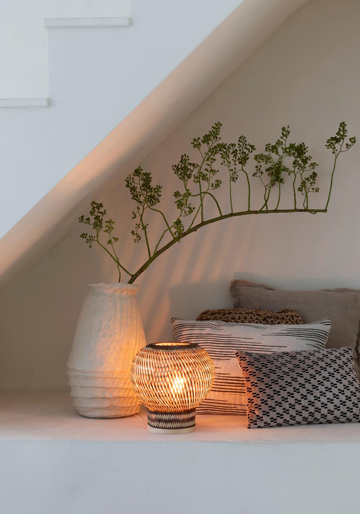 Namizna Svetilka Barbados, Rjava, Bambus - naravne barve/rjava, Basics, naravni materiali (25/27cm) - Good & Mojo