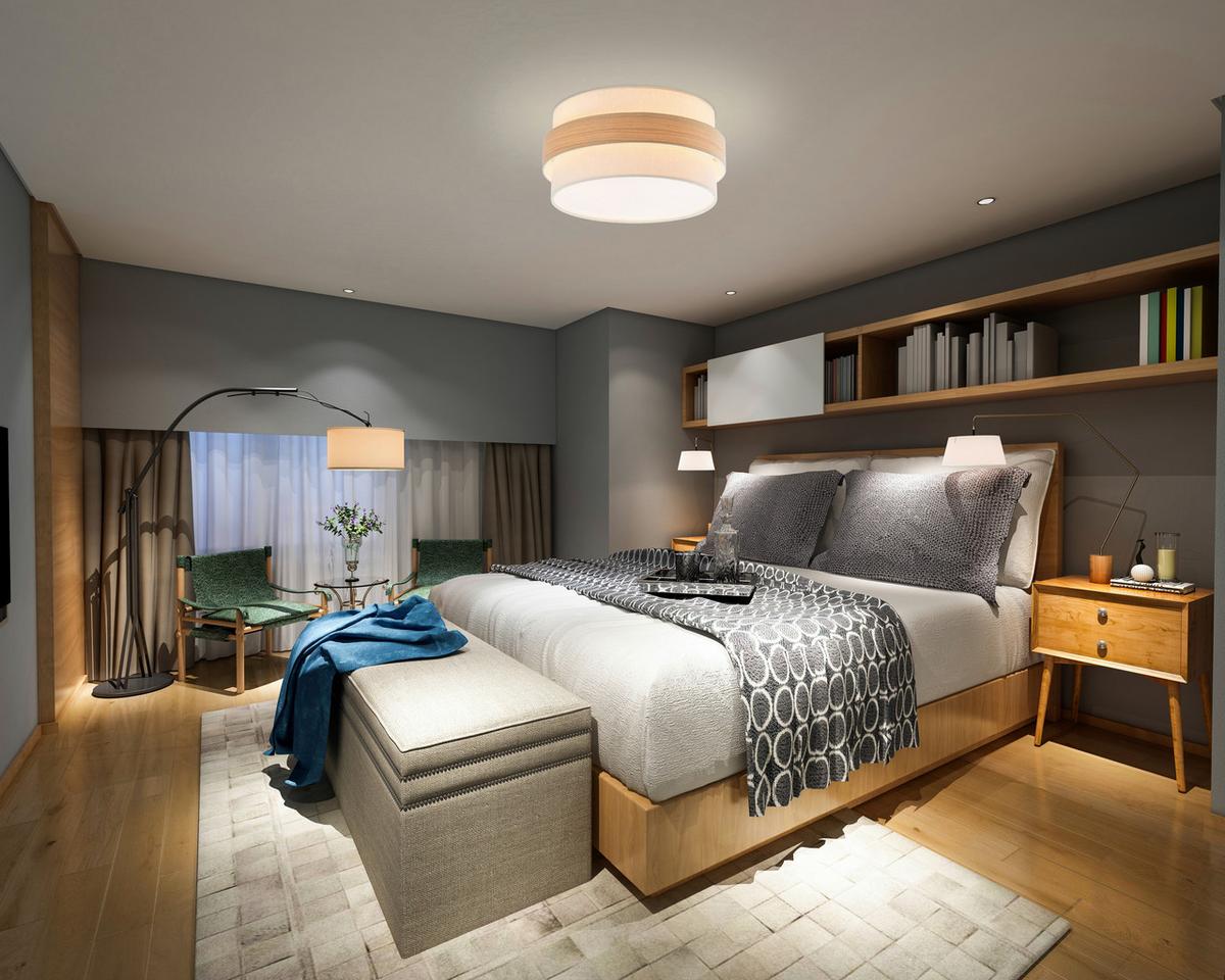 LAMPA SUFITOWA NOVA - kolor naturalny, Modern, tworzywo sztuczne/metal (37/18cm) - Novel