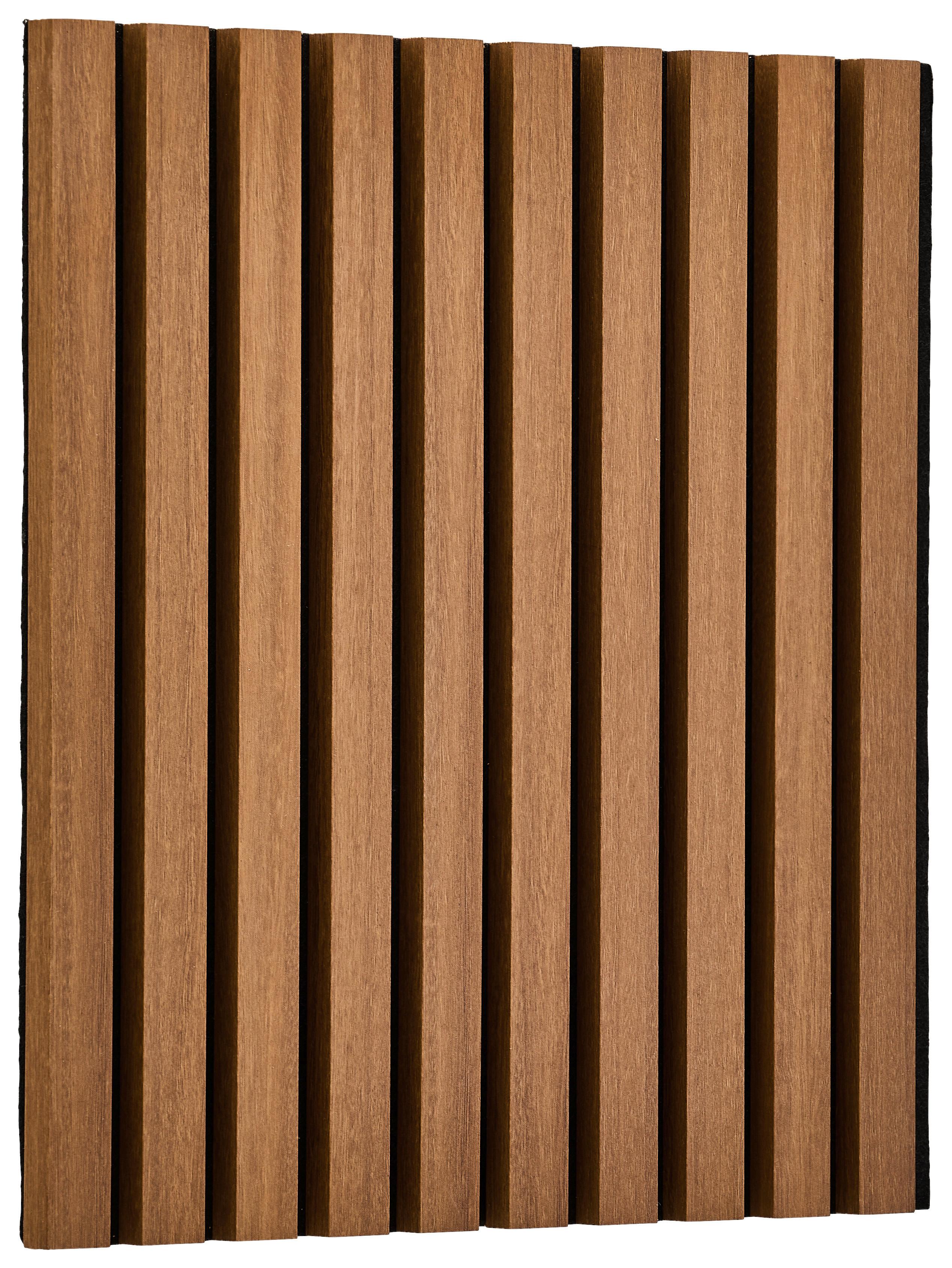 PANEL AKUSTYCZNY AKUSTEA - czarny/kolor orzecha włoskiego, Basics, materiał drewnopochodny/tworzywo sztuczne (40/40/2,1cm) - Boxxx
