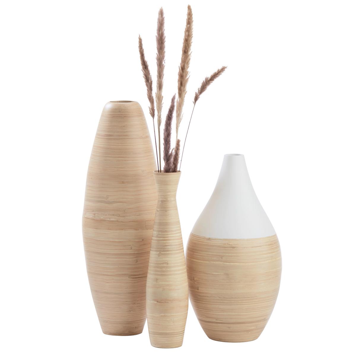 Vază DIANA - alb/culoare natur, Lifestyle, materiale naturale (26/50cm) - Zandiara