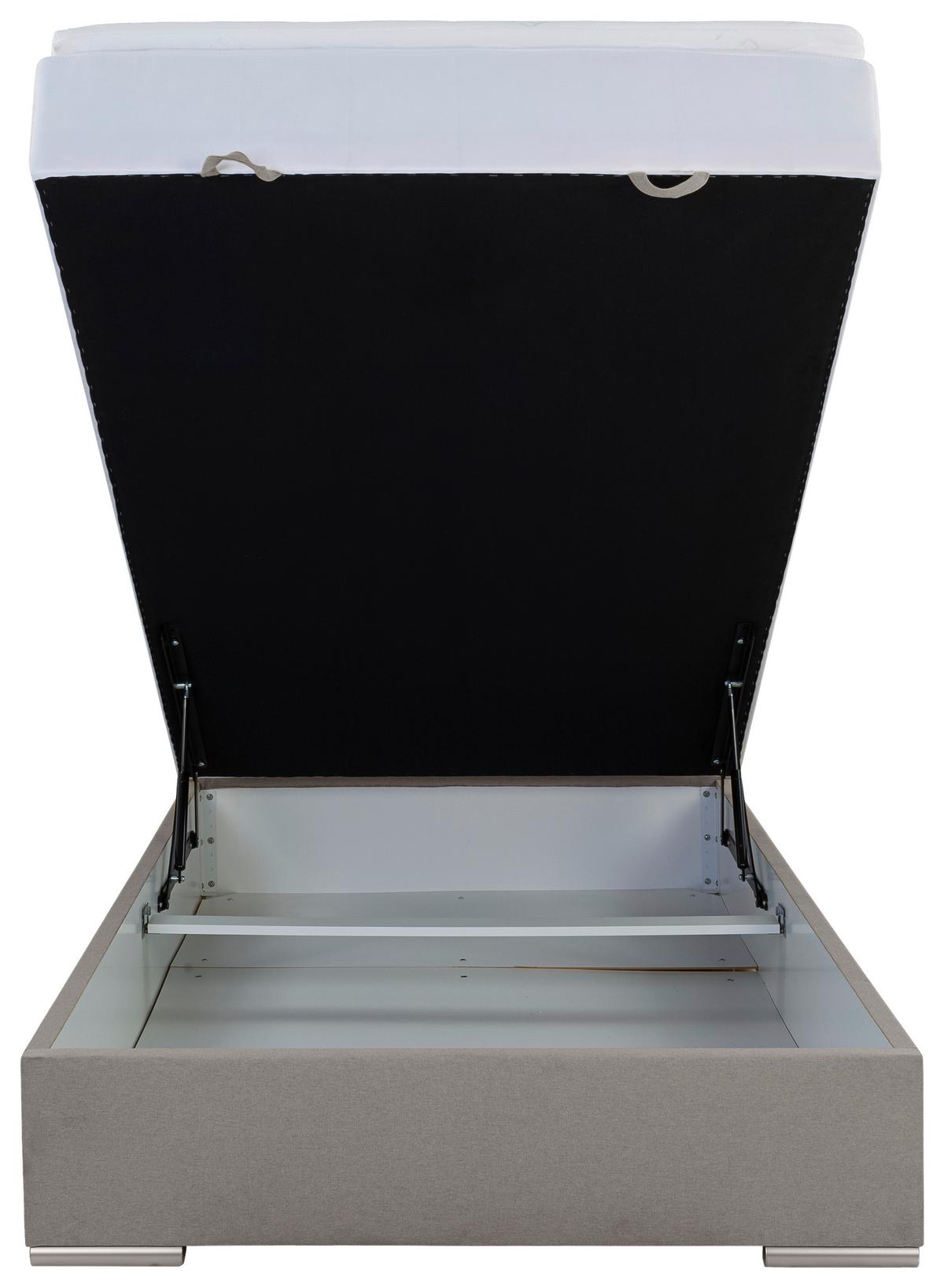 Tapecirani Krevet Cosi - boje kroma/taupe, Konvencionalno, drvo/metal (120/200cm)