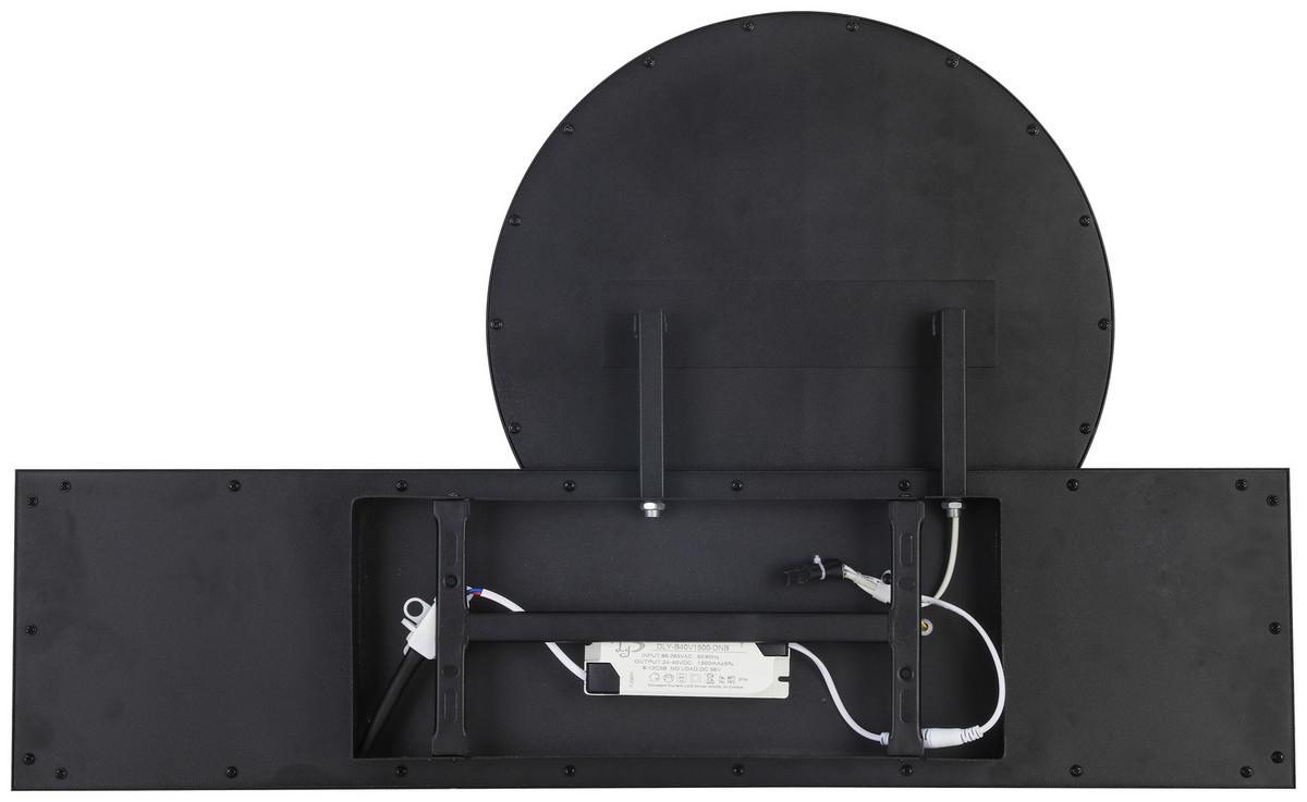 Led Mennyezeti Lámpa Lilsu - fekete, Modern, műanyag/fém (80/50/7cm) - Visiona
