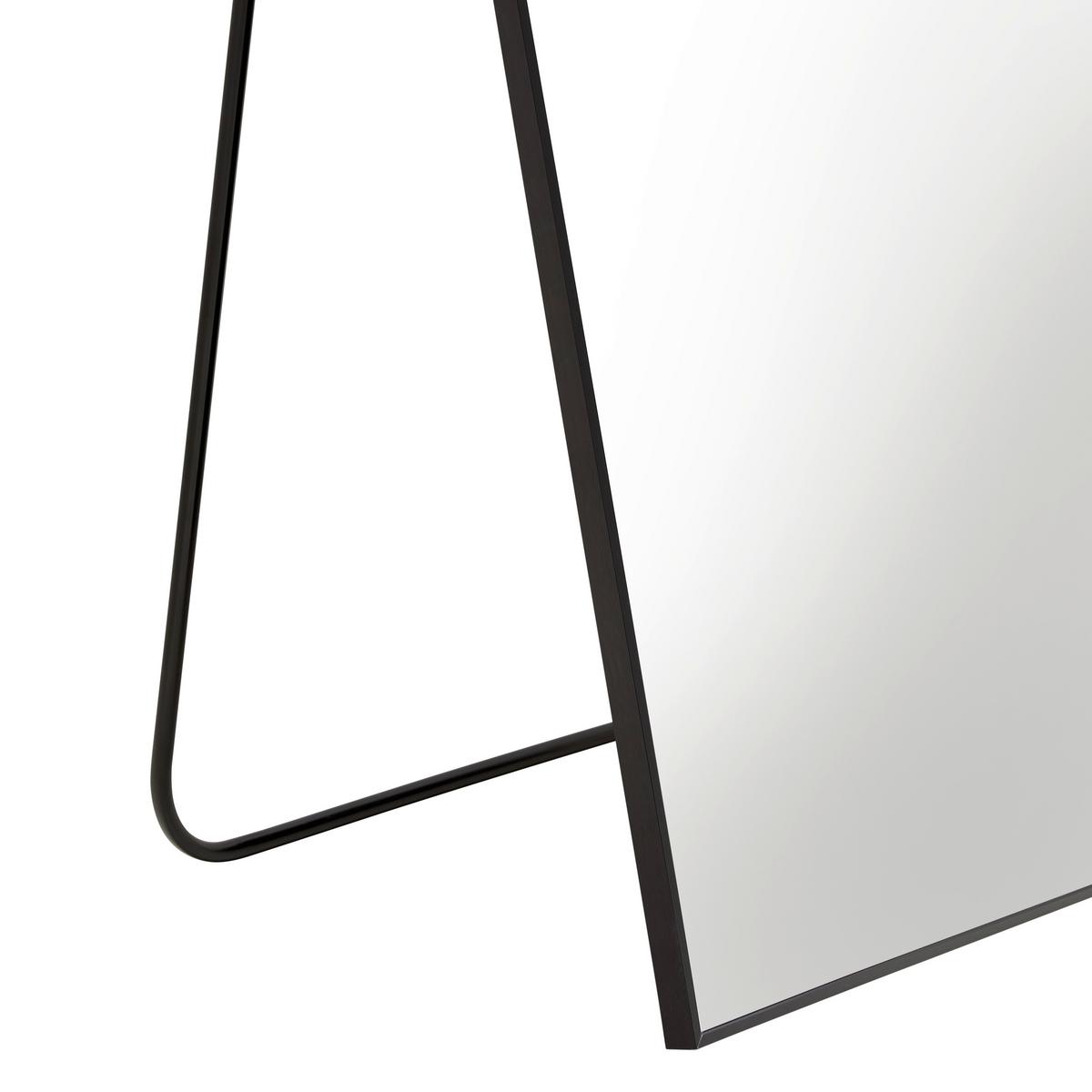 Stand/Wandspiegel Britt Schwarz - Schwarz, MODERN, Glas/Metall (100/200cm) - Mömax