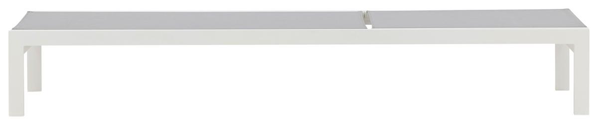 SONNENLIEGE COPACABANA - Weiß/Grau, KONVENTIONELL, Metall (60/30/195cm) - Gardenson