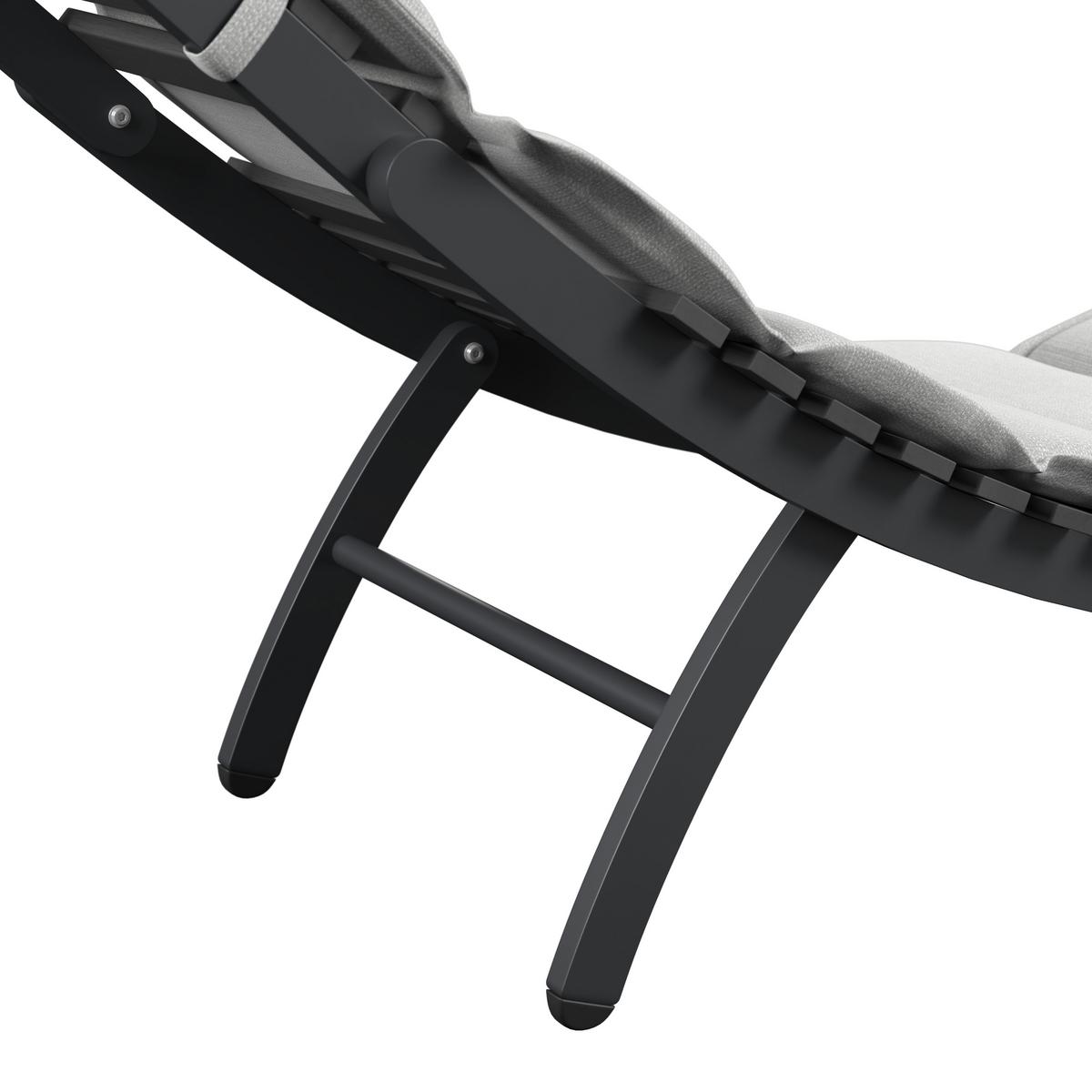 Gartenliege Belinda Grau Aluminium/Outdoorstoff - Dunkelgrau/Grau, MODERN, Kunststoff/Textil (180/54/70cm) - Bessagi Garden