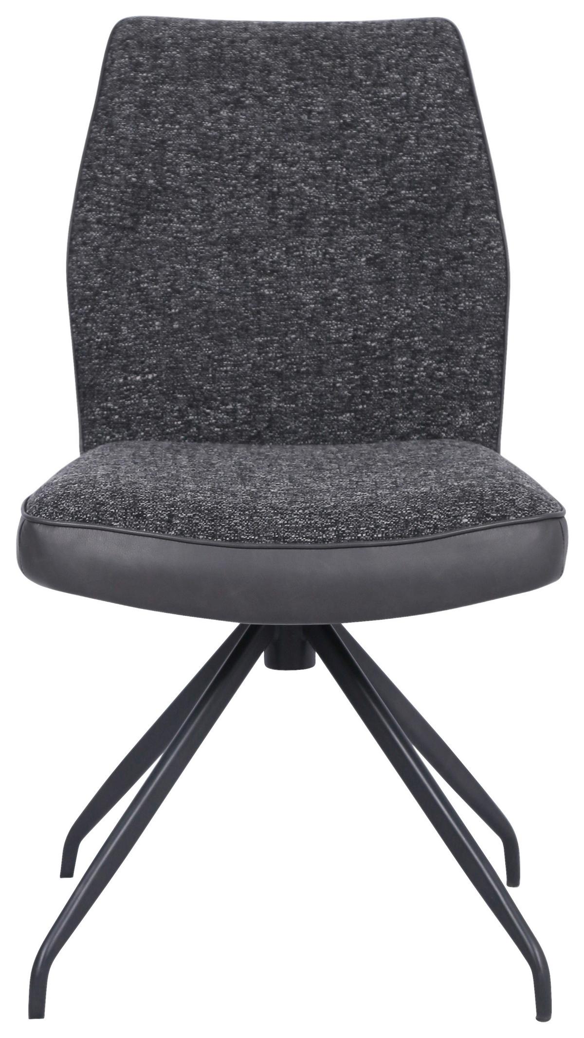 Stolica Lana - tamno siva/crna, Moderno, drvo/metal (50/89/62cm) - Premium Living