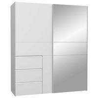 SZAFA PRZESUWNA/PODWIESZ.DRZWI WINN 2 WEIß 170CM - biały/kolor aluminiowy, Basics, materiał drewnopochodny/metal (170/200/61cm) - MID.YOU