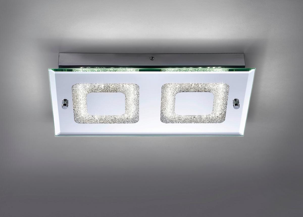 LED-Deckenleuchte Lisa max. 6 Watt - Chromfarben, KONVENTIONELL, Glas/Metall (40/7,5/24cm)