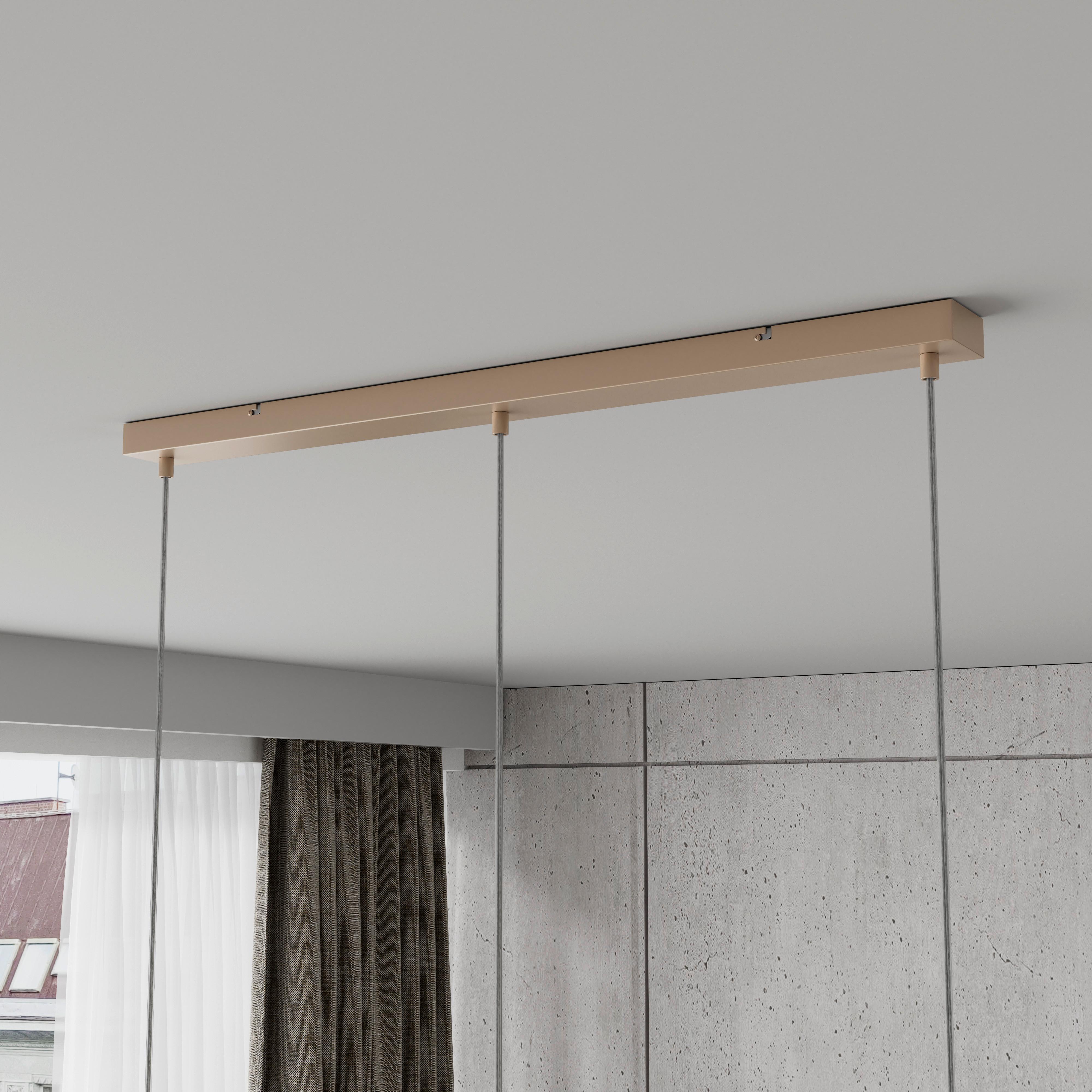 HÄNGLAMPA RENI - champagne/multicolor, Modern, metall/glas (86/18/120cm)