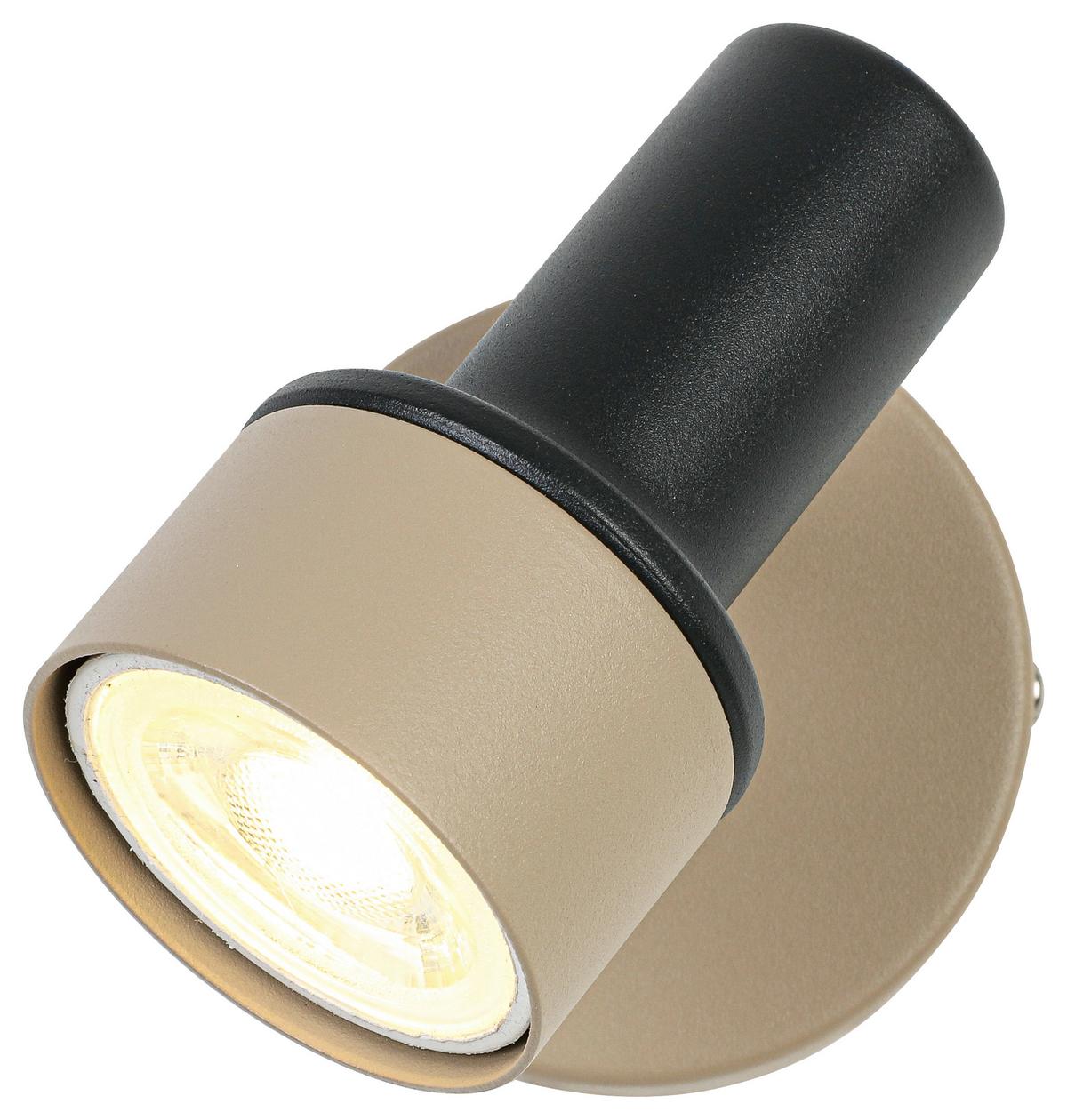 Reflektor Simba - črna/peščene barve, Romantika, kovina/umetna masa (10,8/8/9,7cm) - Mömax