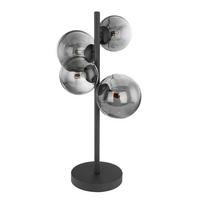 LED Asztali Lámpa 56133-4t Riha - fekete, Design, Üveg/fém (23,7/19,3/48cm)