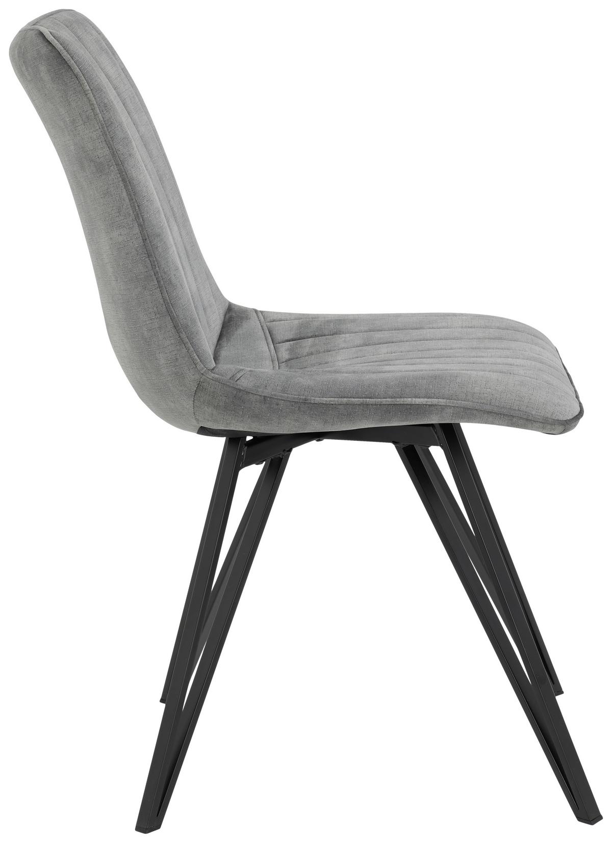 Scaun Marie S - negru/gri, Modern, metal/textil (47/87/58cm) - Mömax