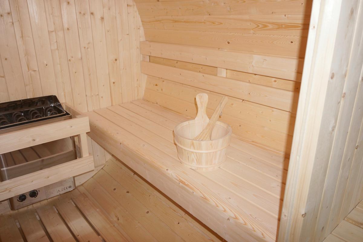 Szaunahordó Bergen - lucfenyőszínű, Konventionell, üveg/fa (194,8/220/191,5cm) - Sanotechnik