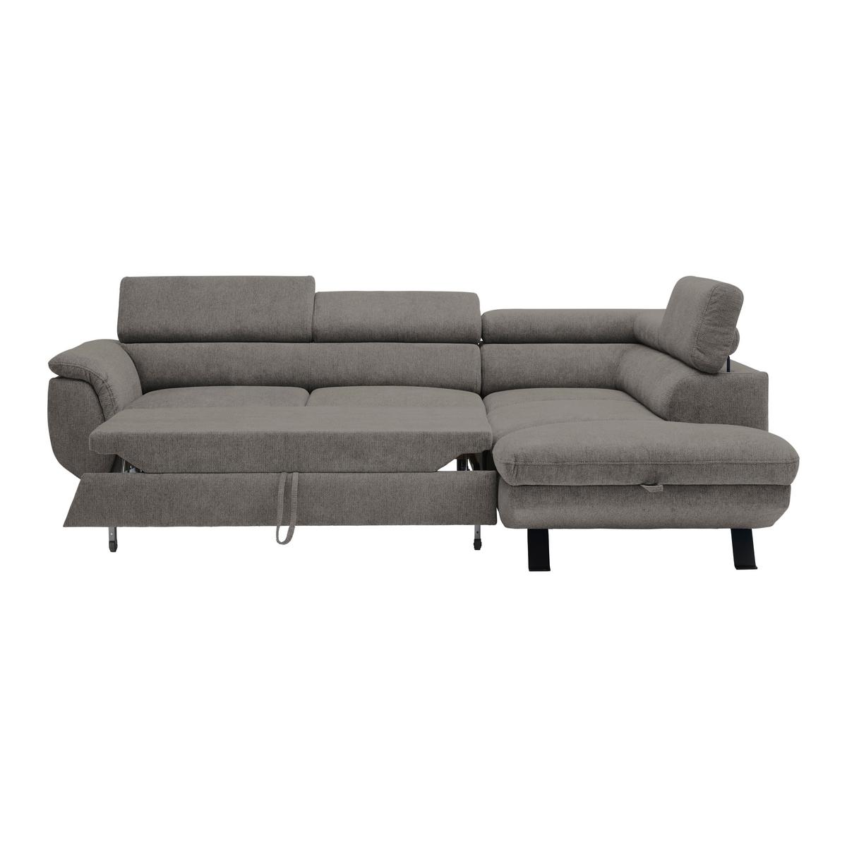 Kutna Garnitura Raven - crna/antracit, Moderno, tekstil/metal (257/198cm) - Modern Living