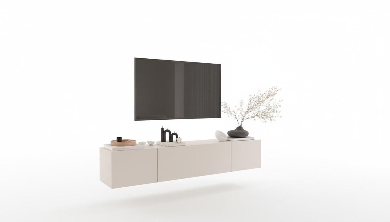 KOMODA NISKA NEWNIQ - kaszmir, Design, materiał drewnopochodny (200/36,7/42cm) - Hom`in