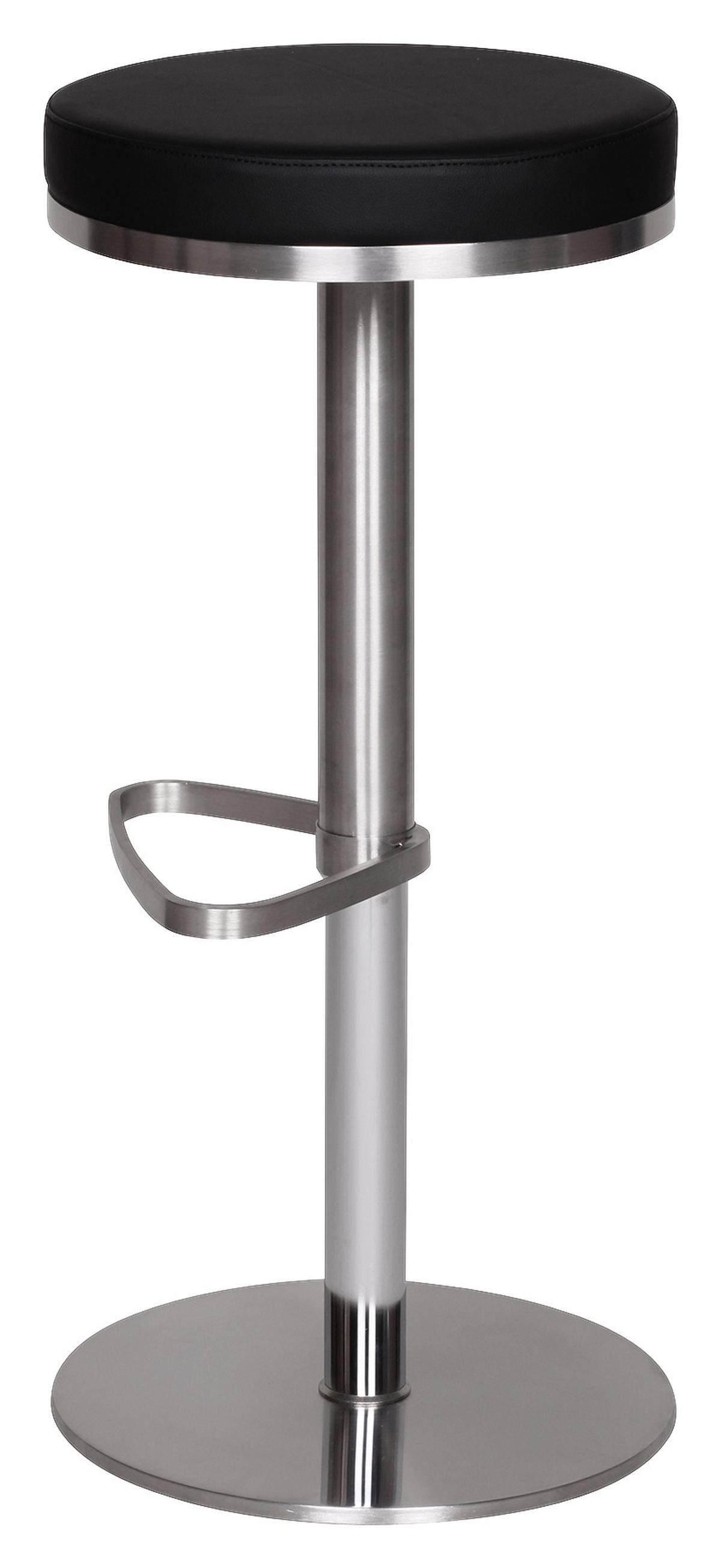 Barski Stol Wl1.293 - srebrne barve/črna, Moderno, kovina/tekstil (38/57/38cm) - MID.YOU