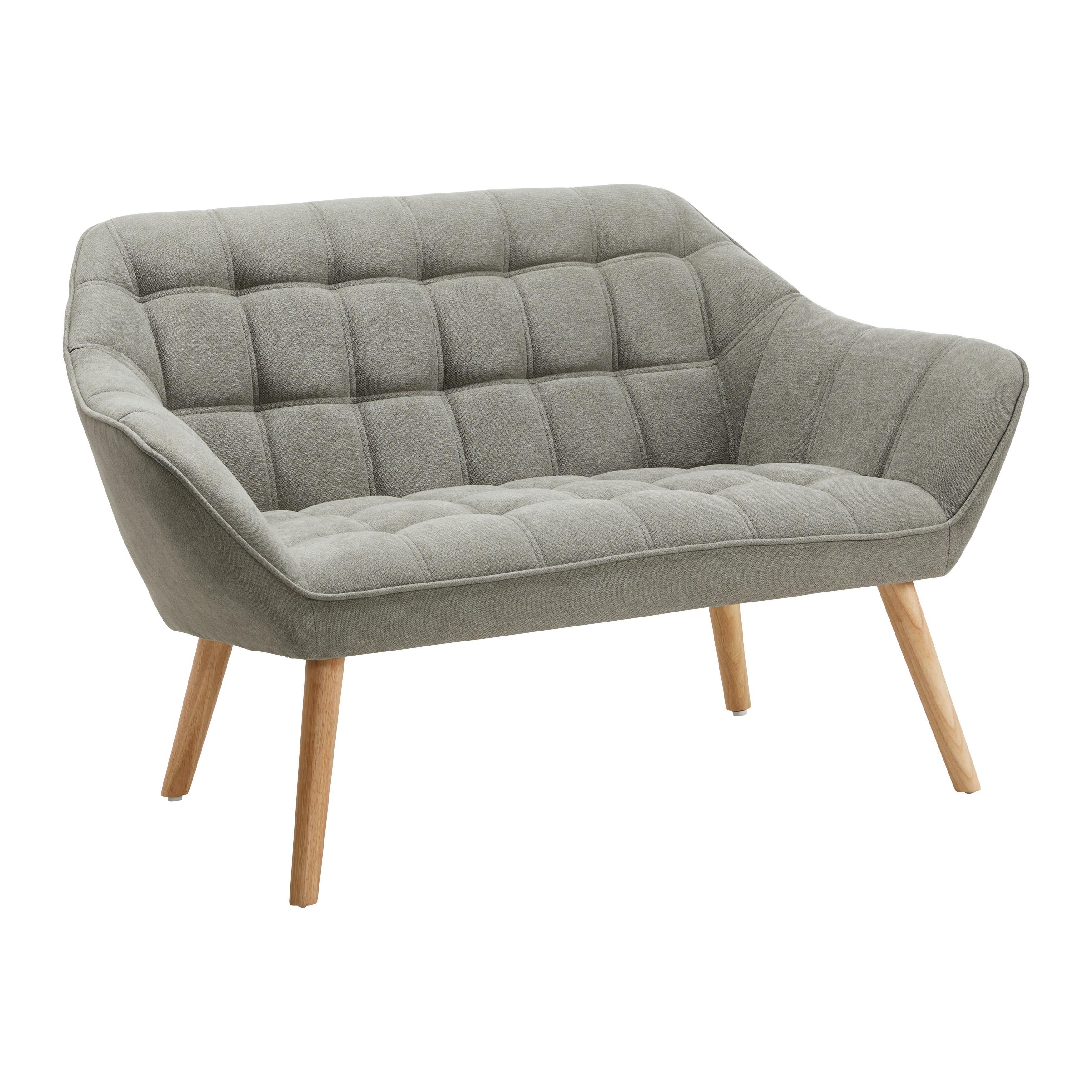 2-SITS SOFFA MONIQUE - grå, Modern, trä/textil (127/76/74,5cm) - Bessagi Home