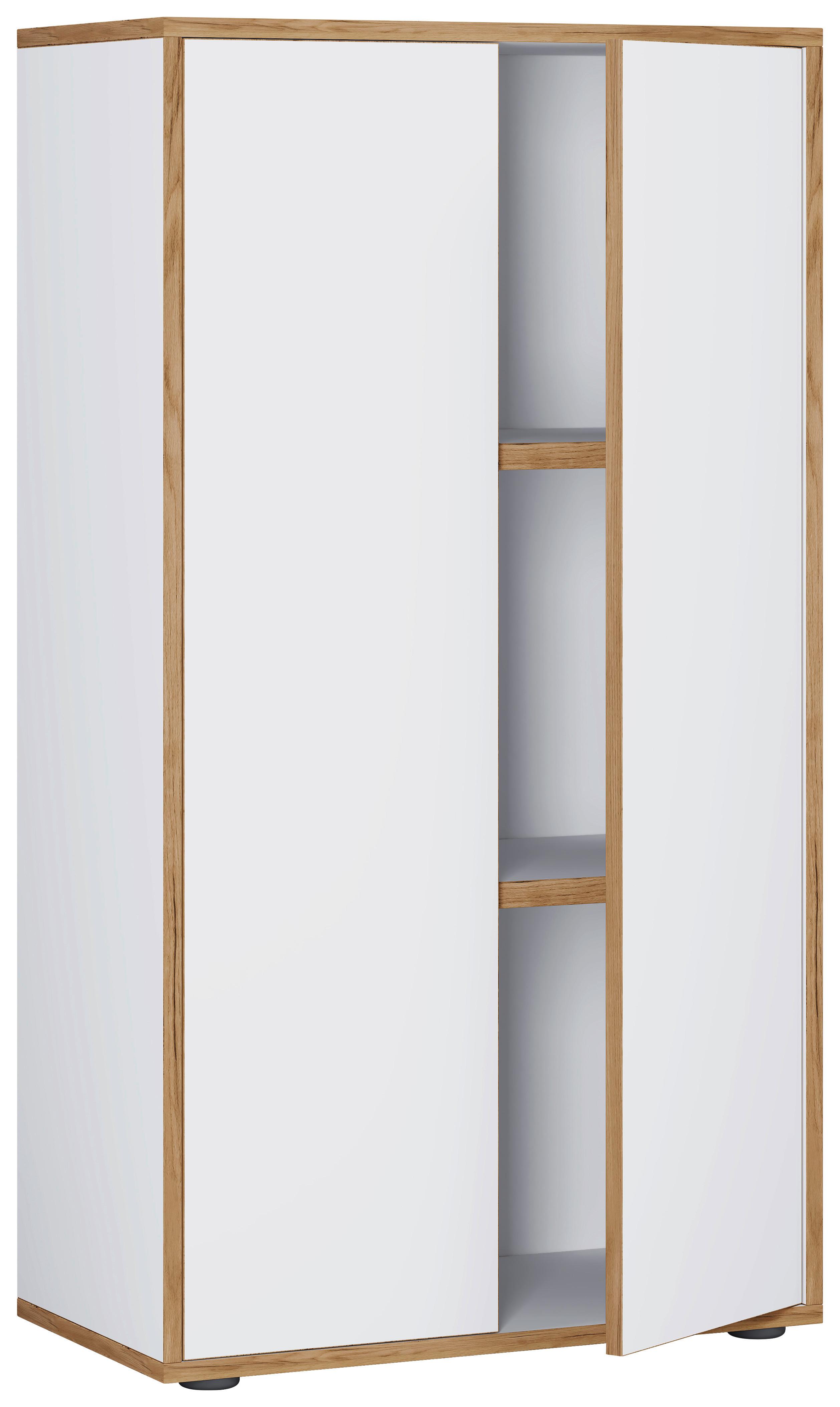 AKTENSCHRANK SALIA B60 - Honigeiche/Weiss, Design, Holzwerkstoff (60/110/33cm) - MID.YOU