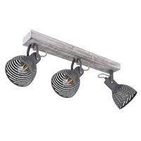 Reflektor Mori - modra/siva, Basics, kovina/les (54/12,5/25cm) - Globo