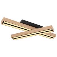 Stropna Led-svetilka Doro, S Sijalko - črna/opal, Basics, kovina/umetna masa (51,5/36,5/11cm) - Globo