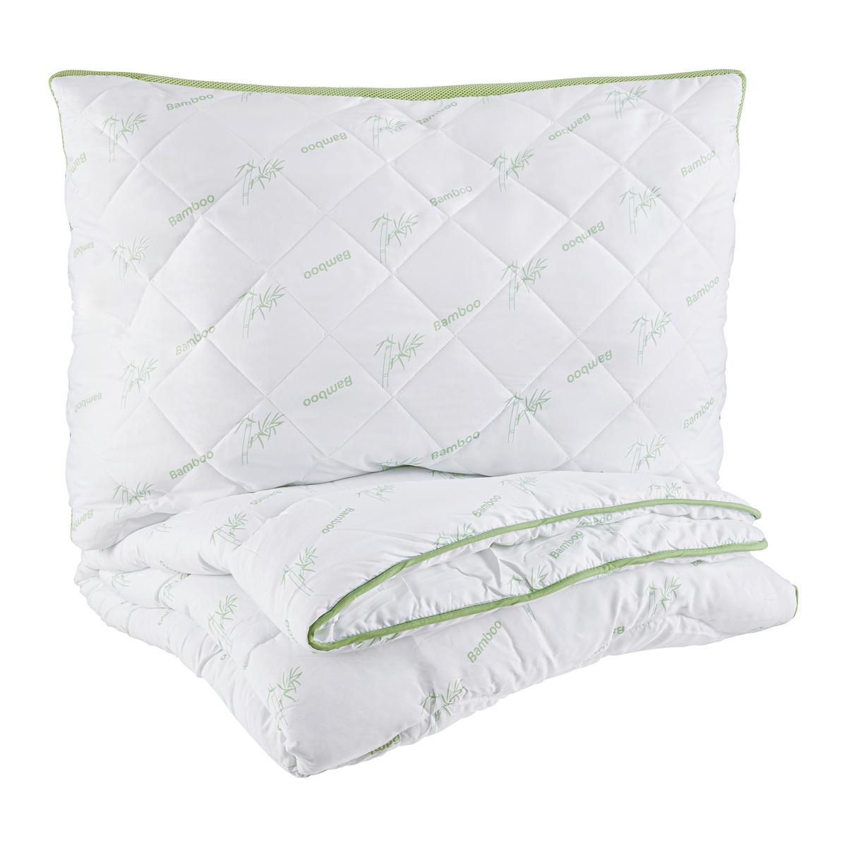 Kopfpolster Bambus Weiß ca. 70x90cm - Textil (70/90cm) - Nadana