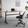 SKRIVBORD CARMELO I - svart/ekfärgad, Modern, metall/trämaterial (140/70-117/60cm) - Mömax