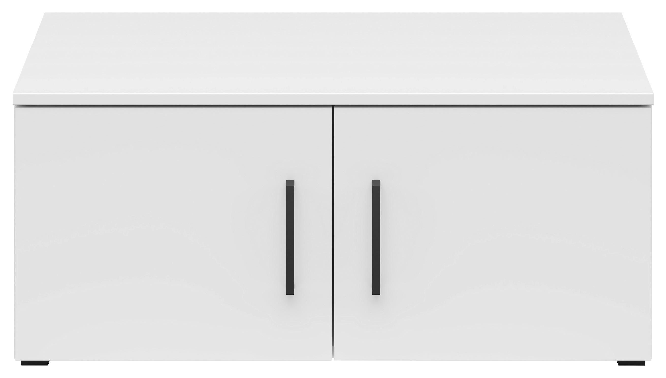 Aufsatzschrank Multistauraum Weiß - Schwarz/Weiß, MODERN, Holzwerkstoff/Kunststoff (80/35/52cm) - Mömax