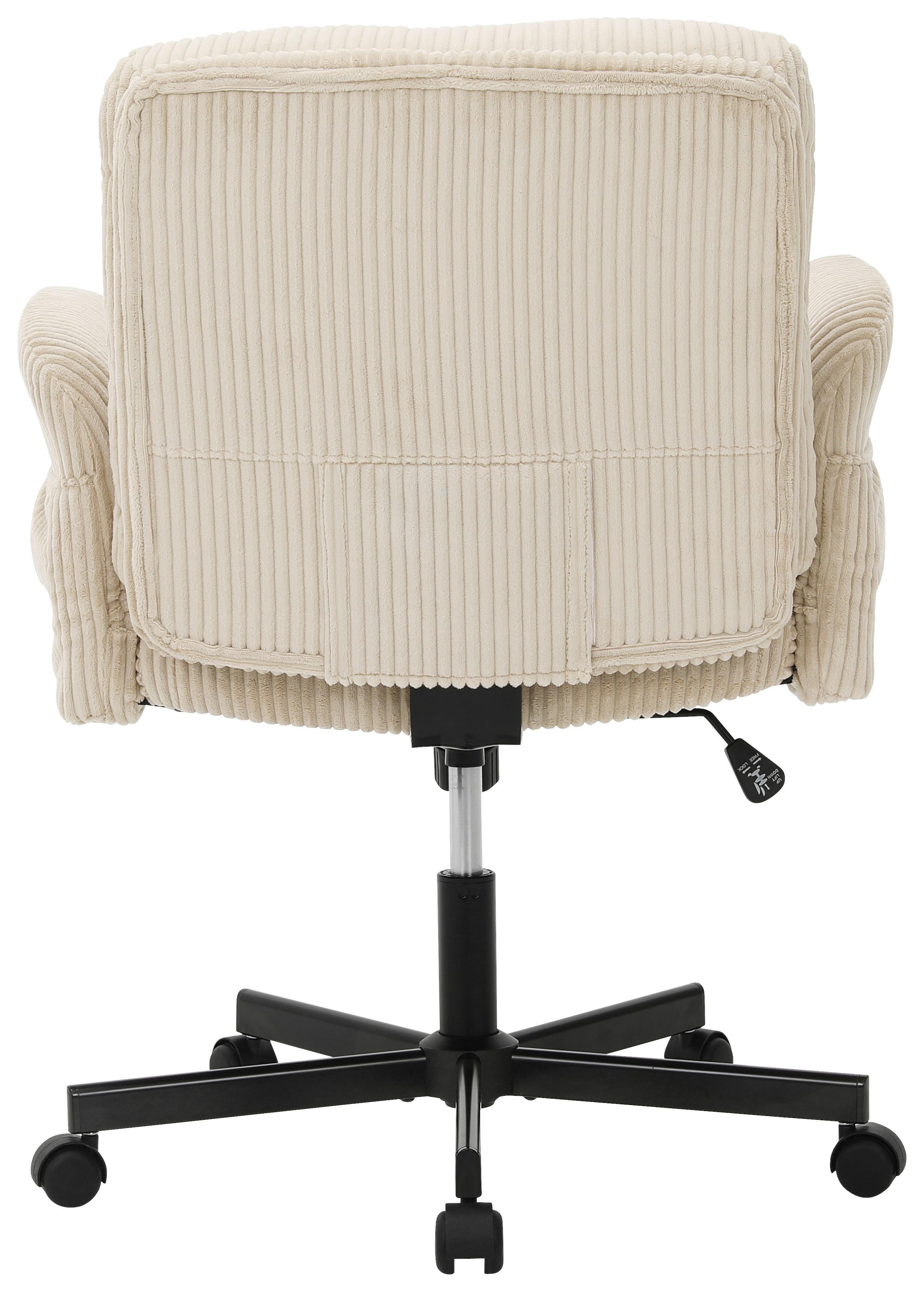 SNURRSTOL LENI - beige/svart, Design, metall/trä (73/87-97/68cm) - Mömax