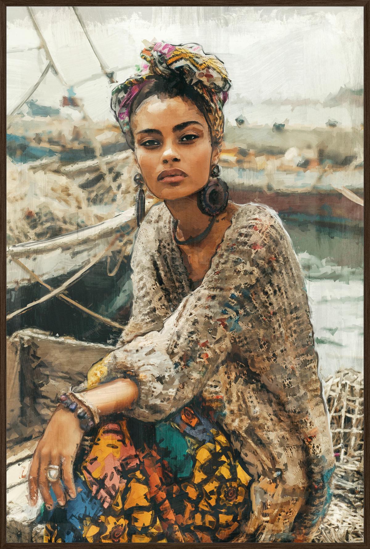 Slika Na Platnu Denise Small - barve wenge/večbarvno, Moderno, umetna masa/tekstil (60/90cm) - Premium Living