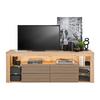 TV-BÄNK GOAL 2.0 -TOP- -BASED- - svart/ek Artisan, Modern, trämaterial/glas (180/67/44cm) - Based