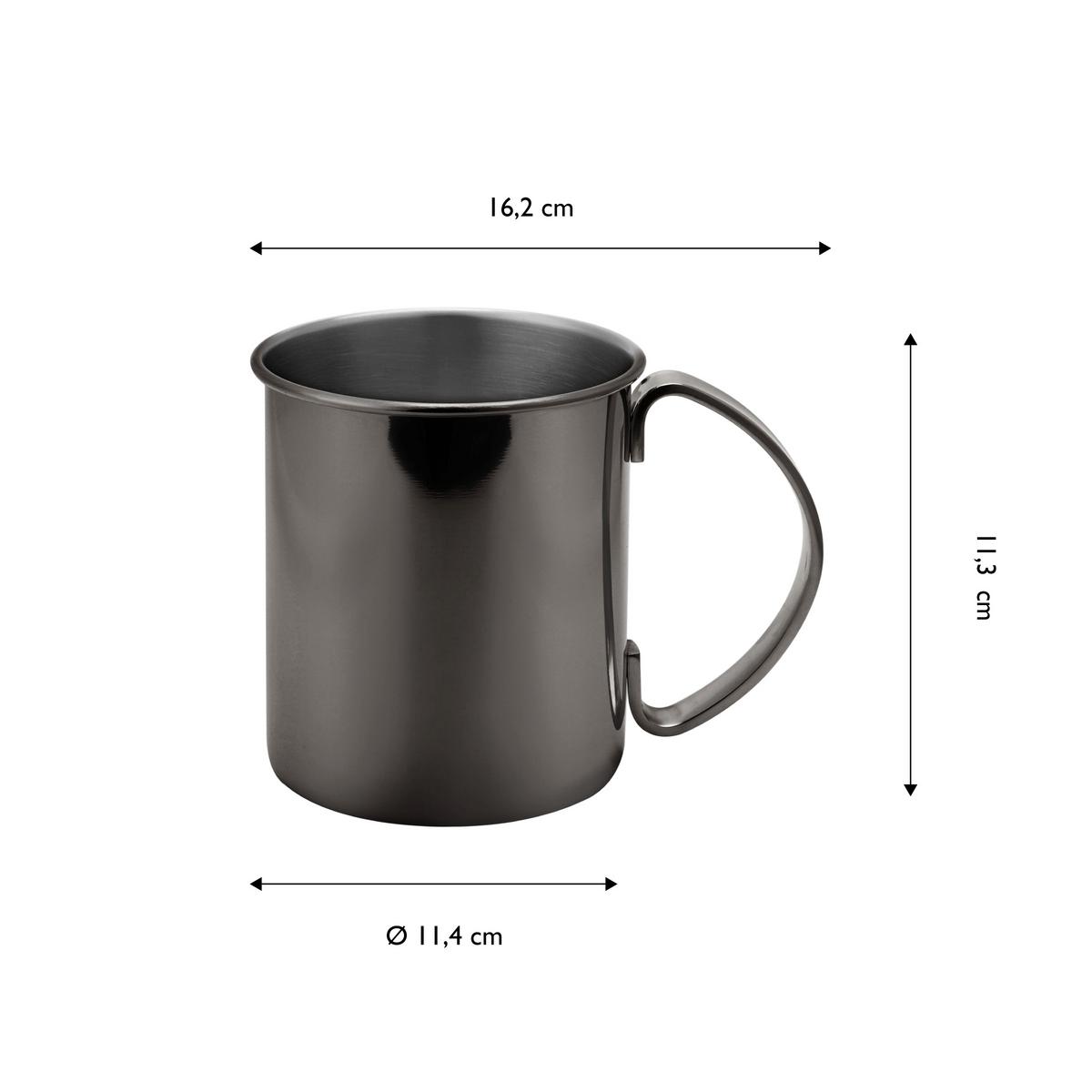 Set Lončkov Echtwerk, Črna, 2 Kos - črna, Basics, kovina (16.2/11.4/11.3cm) - Echtwerk