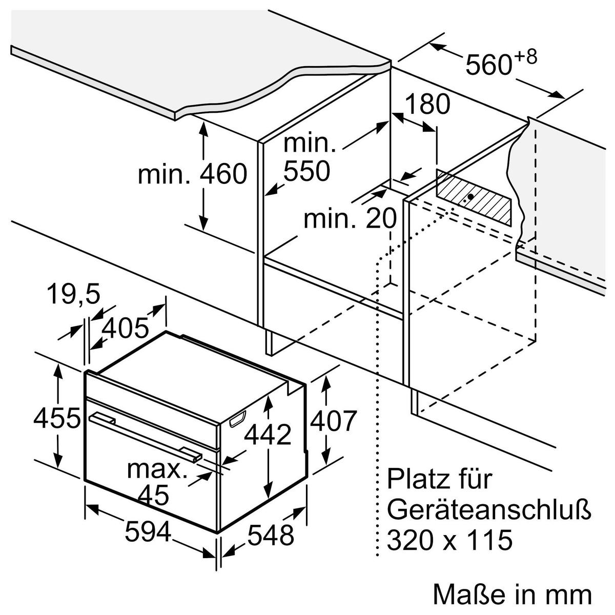 Kompaktbackofen CSG936AB1 schwarz - (59,4/45,5/54,8cm) - Bosch