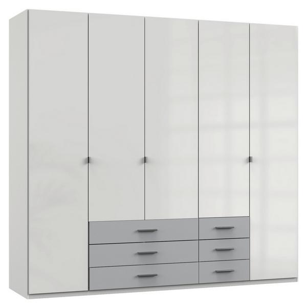 Drehtürenschrank in Weiß und Grau online bestellen