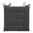 Sitzkissen Lola in Schwarz, ca. 40x40x2cm - Schwarz, Textil (40/40/2cm) - BASED