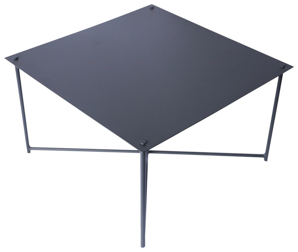 STOLIK KAWOWY BARRY -EXKLUSIV- - antracytowy, Design, metal (70/70/42cm) - Xora