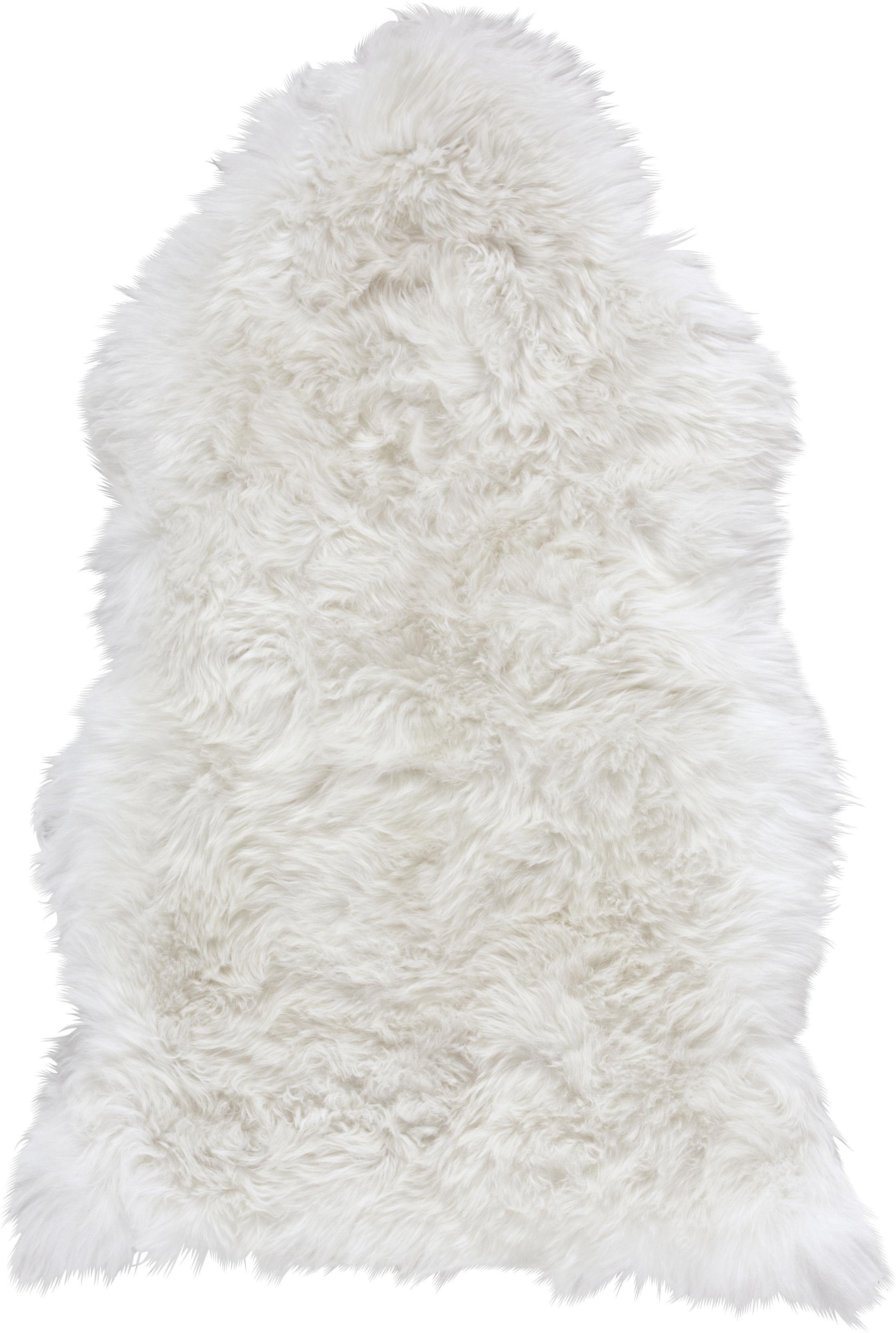 Schaffell in Weiß ca.95x60cm 'Mona' - Weiß, MODERN (95/60cm) - Bessagi Home