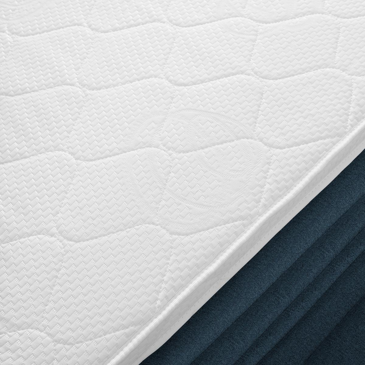 Boxspringbett Luzern Dunkelblau ca. 180x200cm - Schwarz/Dunkelblau, KONVENTIONELL, Kunststoff/Textil (180/200cm) - Premium Living