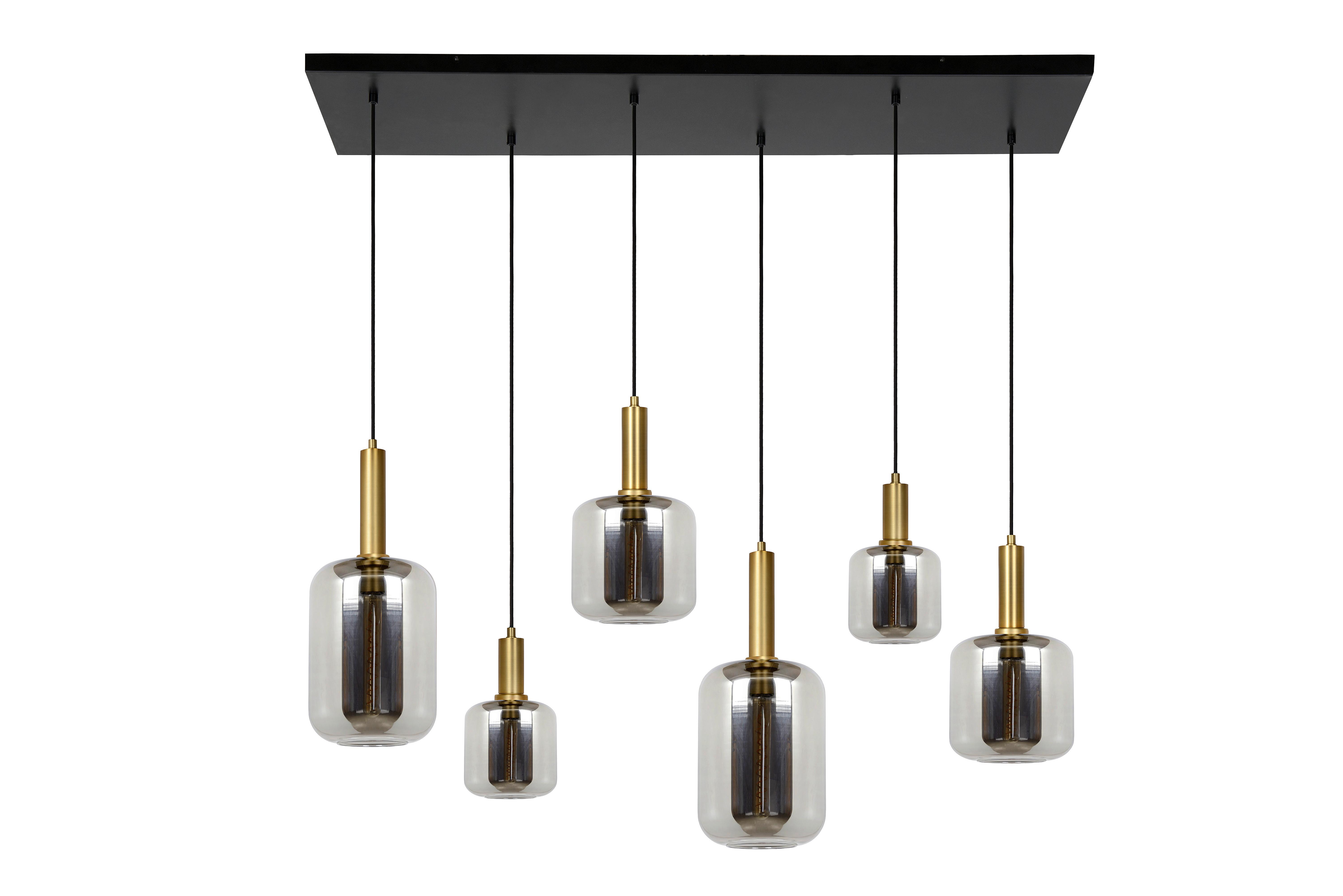 LAMPA WISZĄCA 45494/06/65 JOANET - jasnoszary, Design, szkło (132/41.5/218cm) - Lucide