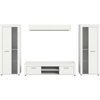 ANSAMBLU MOBILIER CAMERA DE Z JAM - alb, Design, sticlă/material pe bază de lemn (310/159/35cm) - Modern Living
