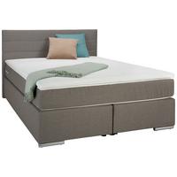 Boxspring Krevet Lenno - boja hroma/siva, Konvencionalno, drvo/tekstil (140/200cm) - Based
