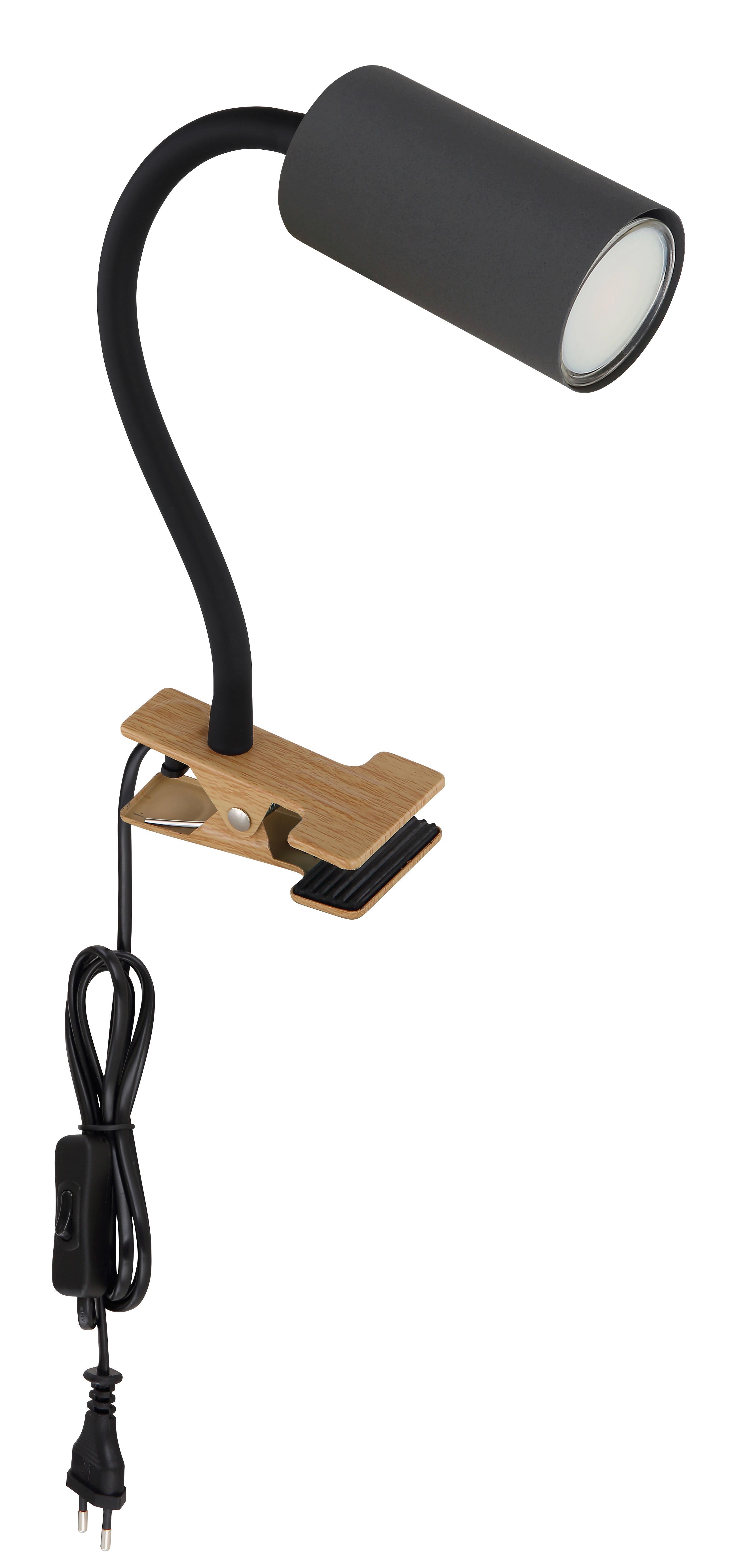 Klemmleuchte Robby Max. 25 Watt - Graphitfarben/Schwarz, Basics, Metall (10/5.5/41.5cm) - Globo