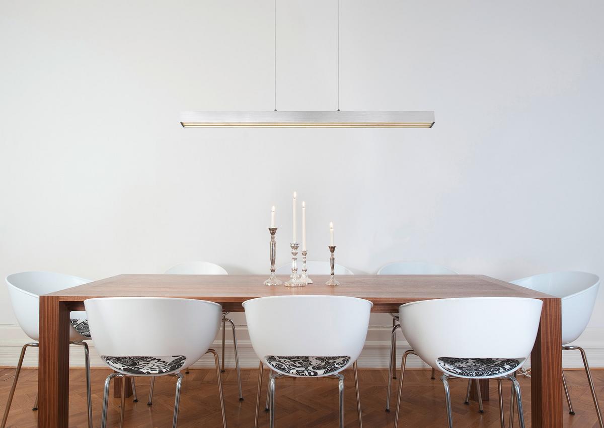 LED-HÄNGELEUCHTE 17016A - Opal/Alufarben, Design, Kunststoff/Metall (95-150/7,5/80-150cm) - Globo