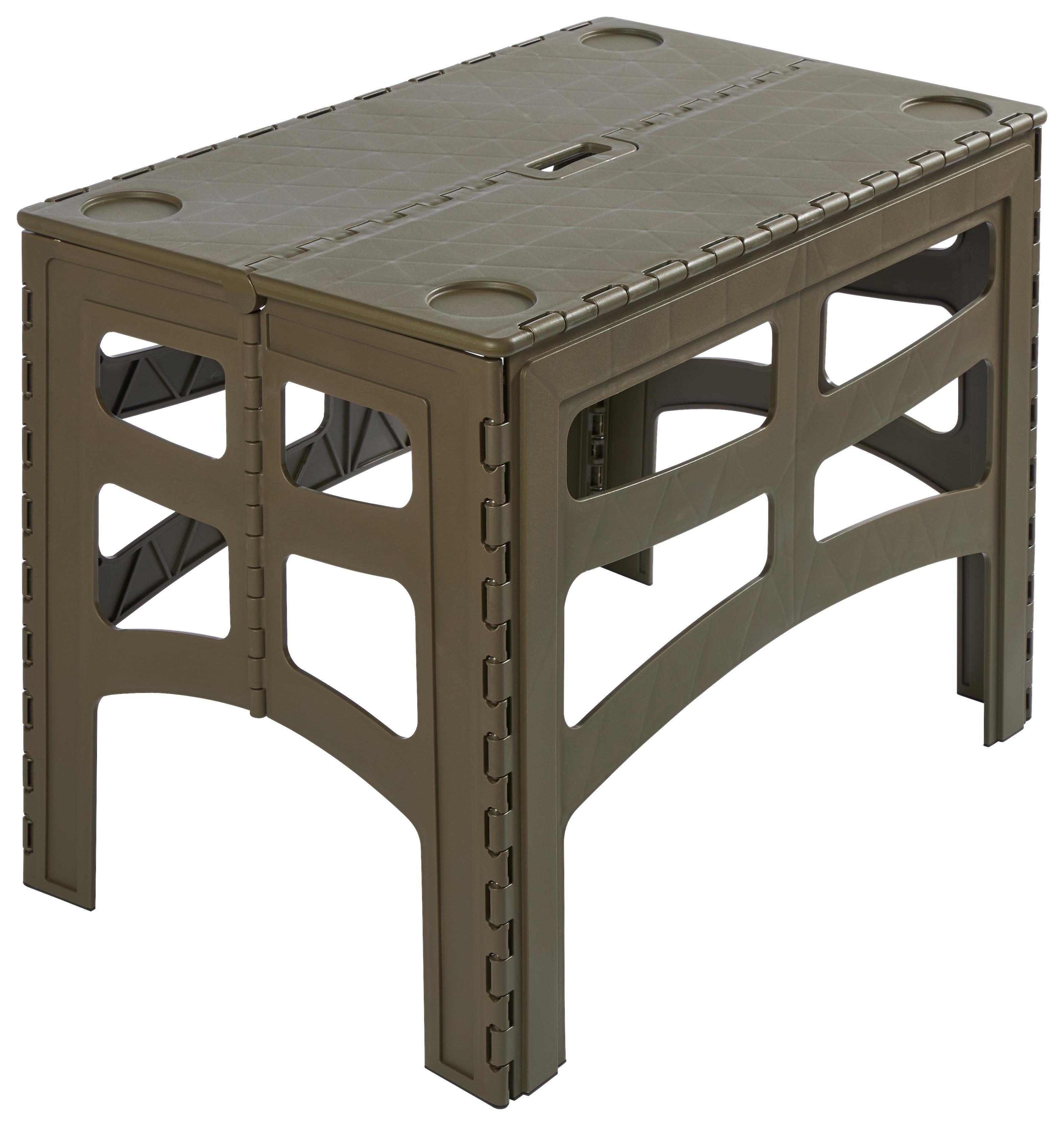 Campingtisch Timo Olivgrün - Olivgrün, KONVENTIONELL, Kunststoff (70/45/55cm)