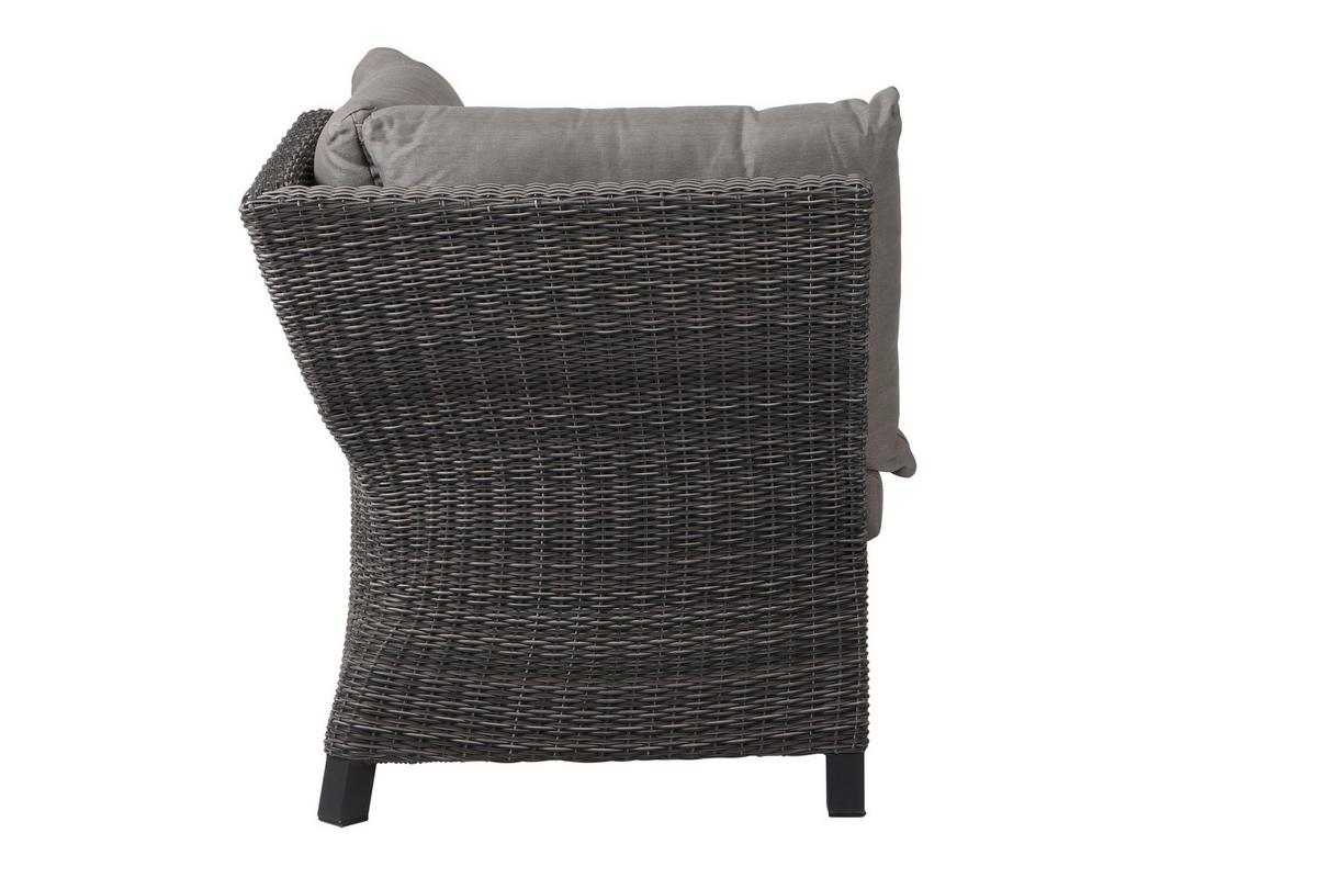Loungegarnitur Corido Grau - Grau, Basics, Keramik/Kunststoff (302/88/219cm) - Siena Garden