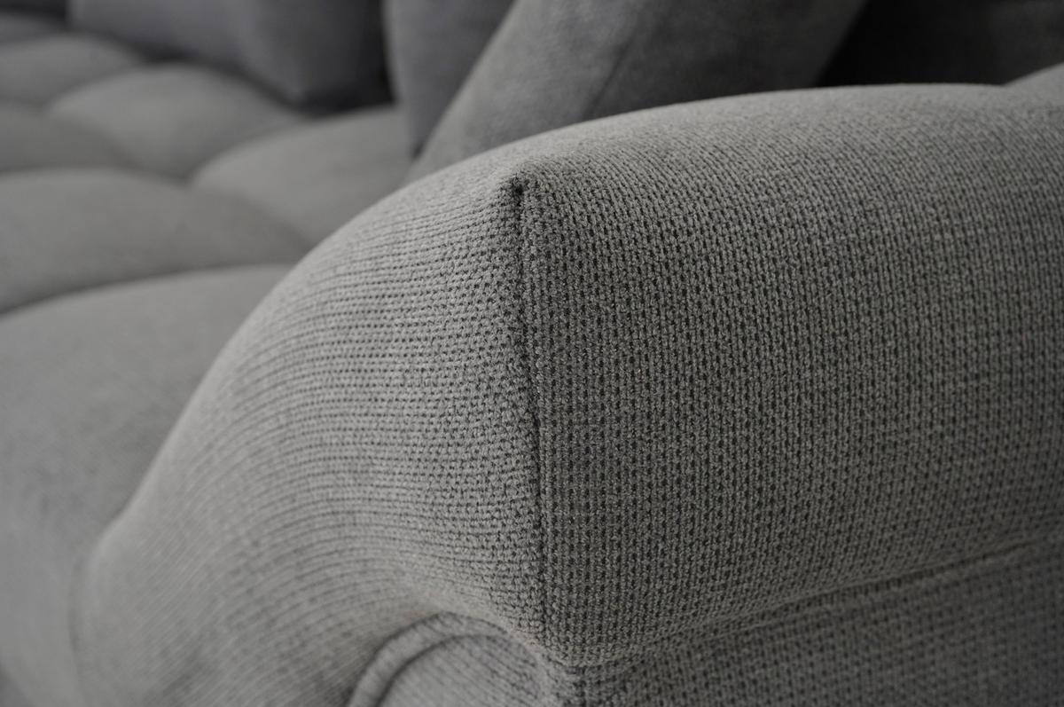 Sarokkanapé Erice - sötétszürke, Design, textil (198/312cm) - Livetastic