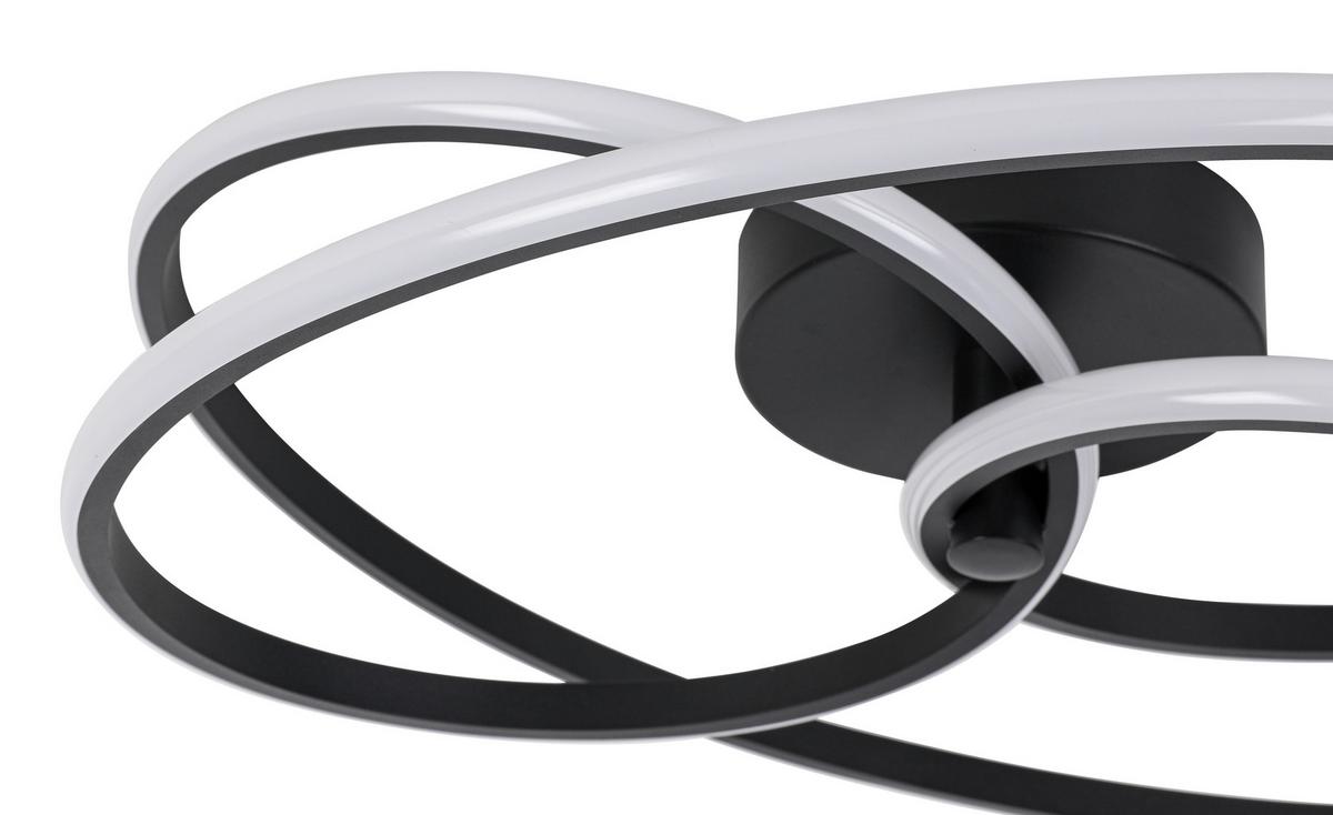 Plafonieră cu LED Mofer - negru, Modern, plastic/metal (50/13cm) - Premium Living