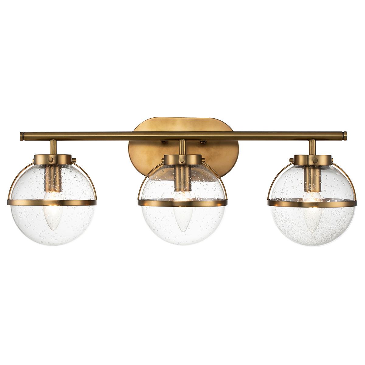 Kupaonska Zidna Svjetiljka Hk-Hollis3-C-Hb-Bath - boje mjeda, Design, staklo/metal (60.0/23/19.3cm) - Elstead Lighting