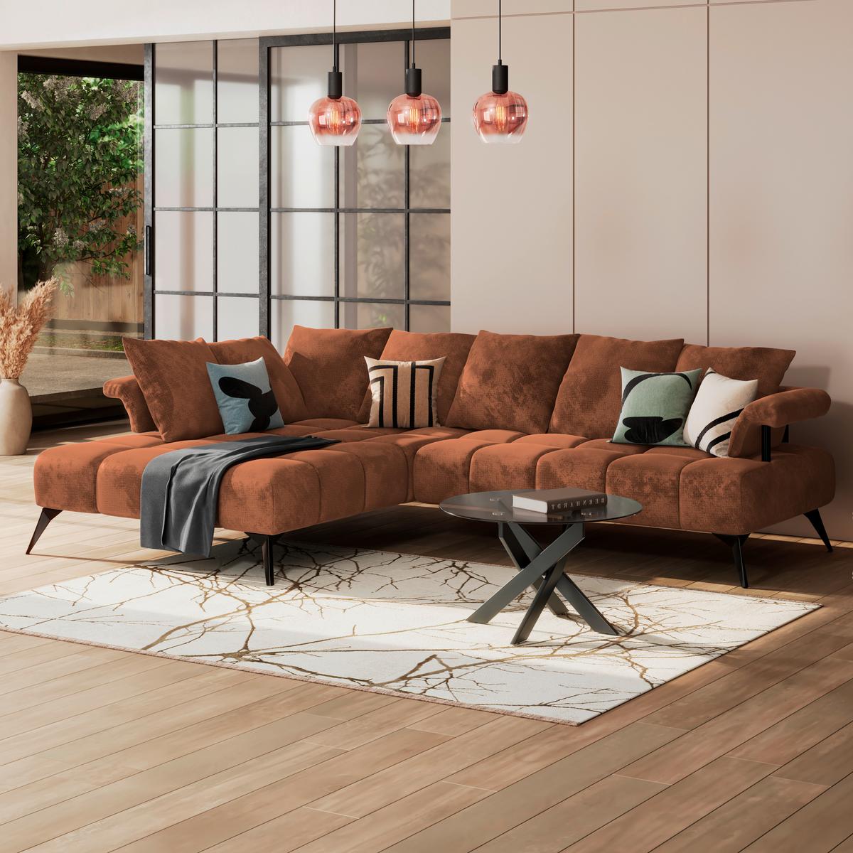 Coltar VANESSA NEW - ruginiu, Modern, textil (200/297cm) - Modern Living