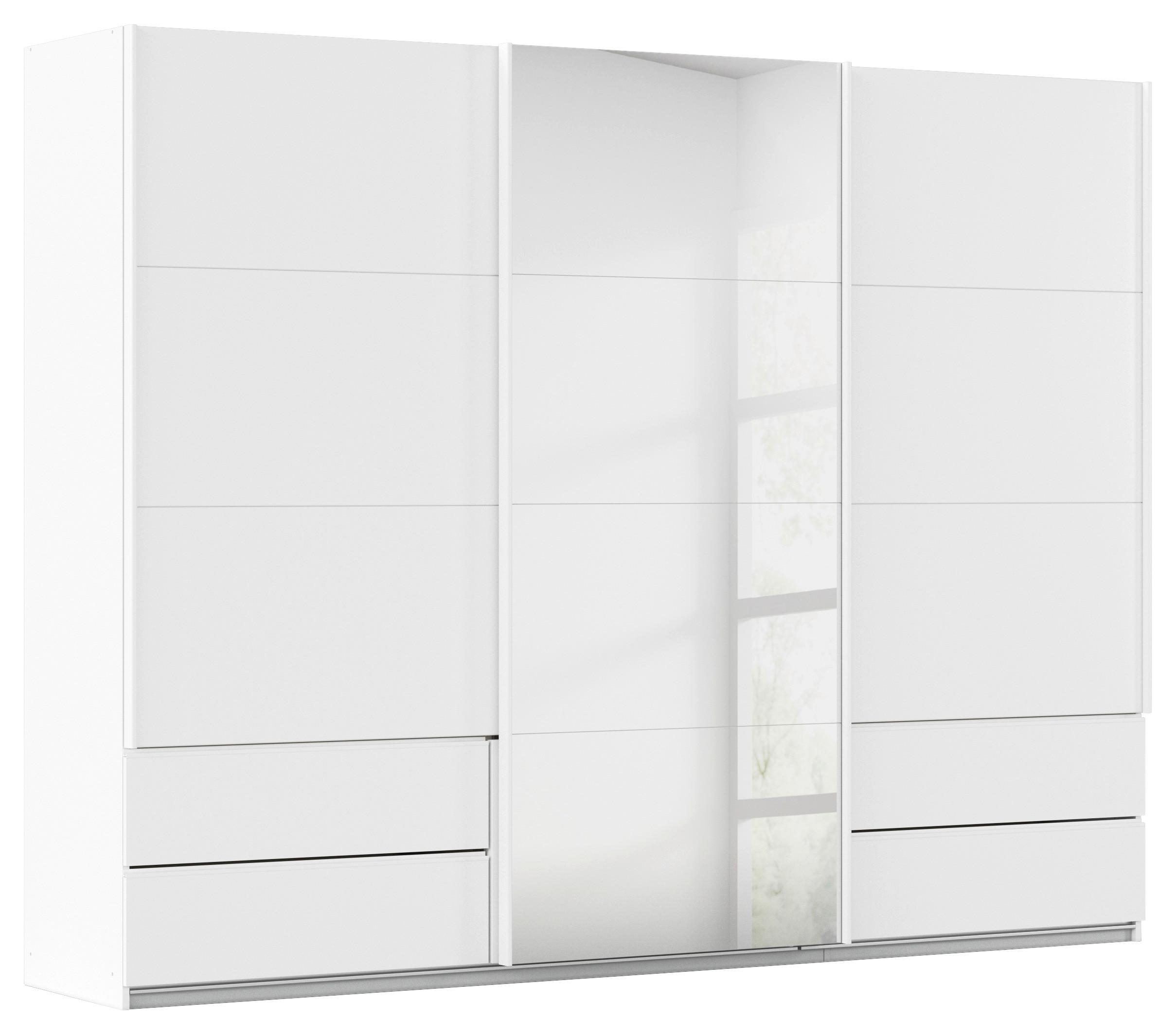 Schwebetürenschrank Elara in Weiss - Weiss, Konventionell, Holzwerkstoff/Kunststoff (271/210/62cm) - Premium Living